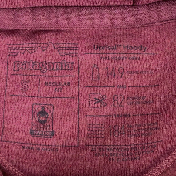 Patagonia Fitz Roy Bear Uprisal Hoodie Women Small Maroon 39556 EUC - Picture 4 of 7